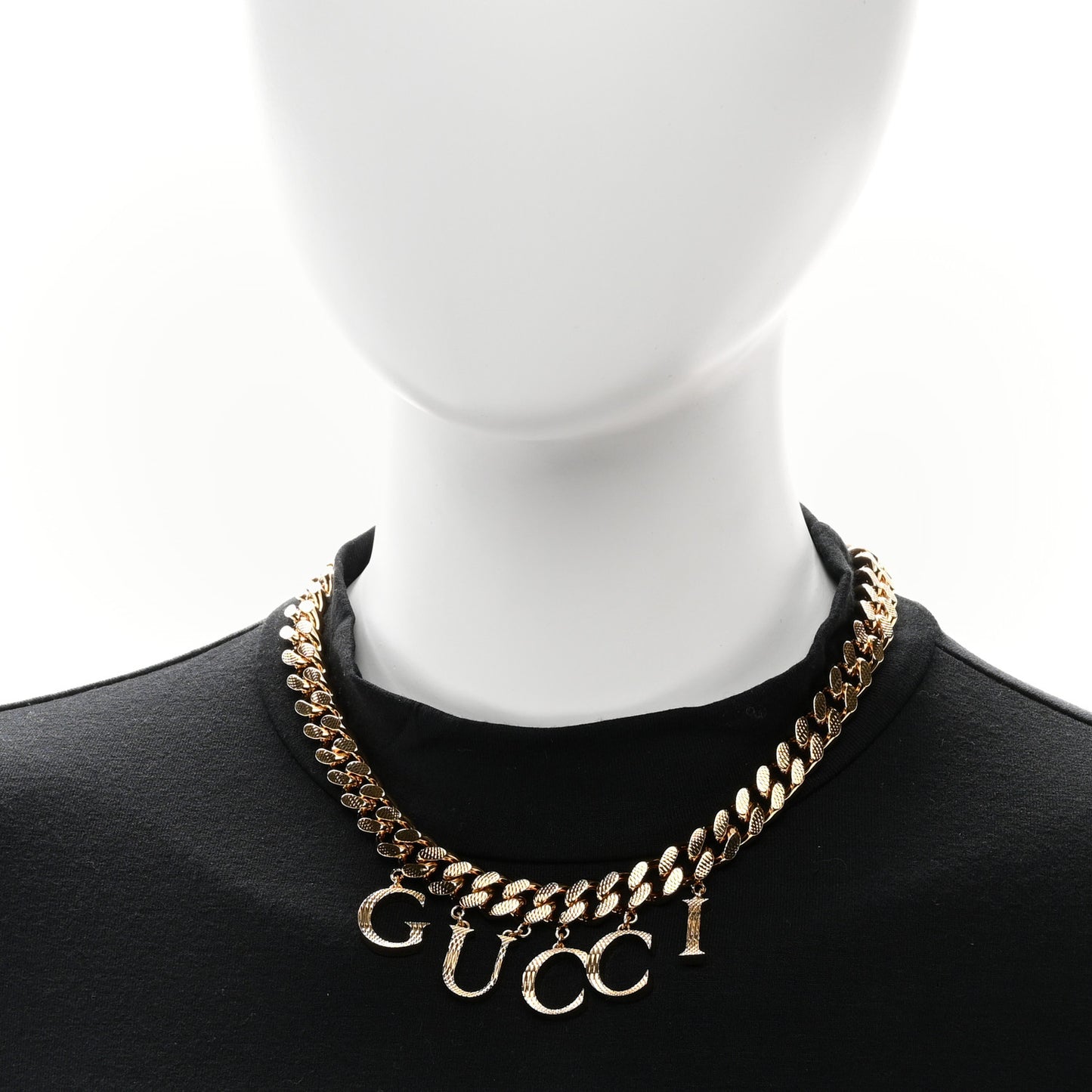 Script Choker Necklace Gold