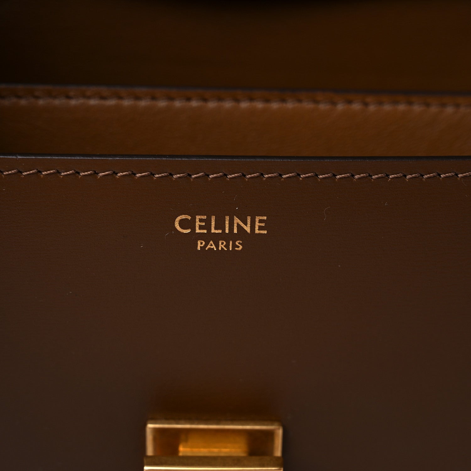 Celine Box Calfskin Teen Classic Box Flap Bag Camel 6 of 10