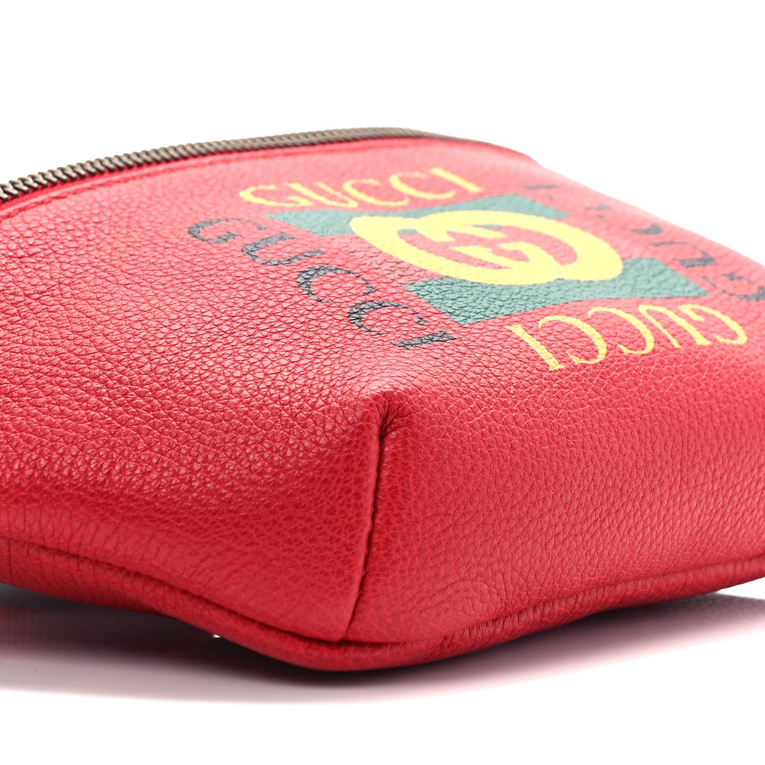 Gucci Grained Calfskin Small Logo Belt Bag Hibiscus Red 8 of 9