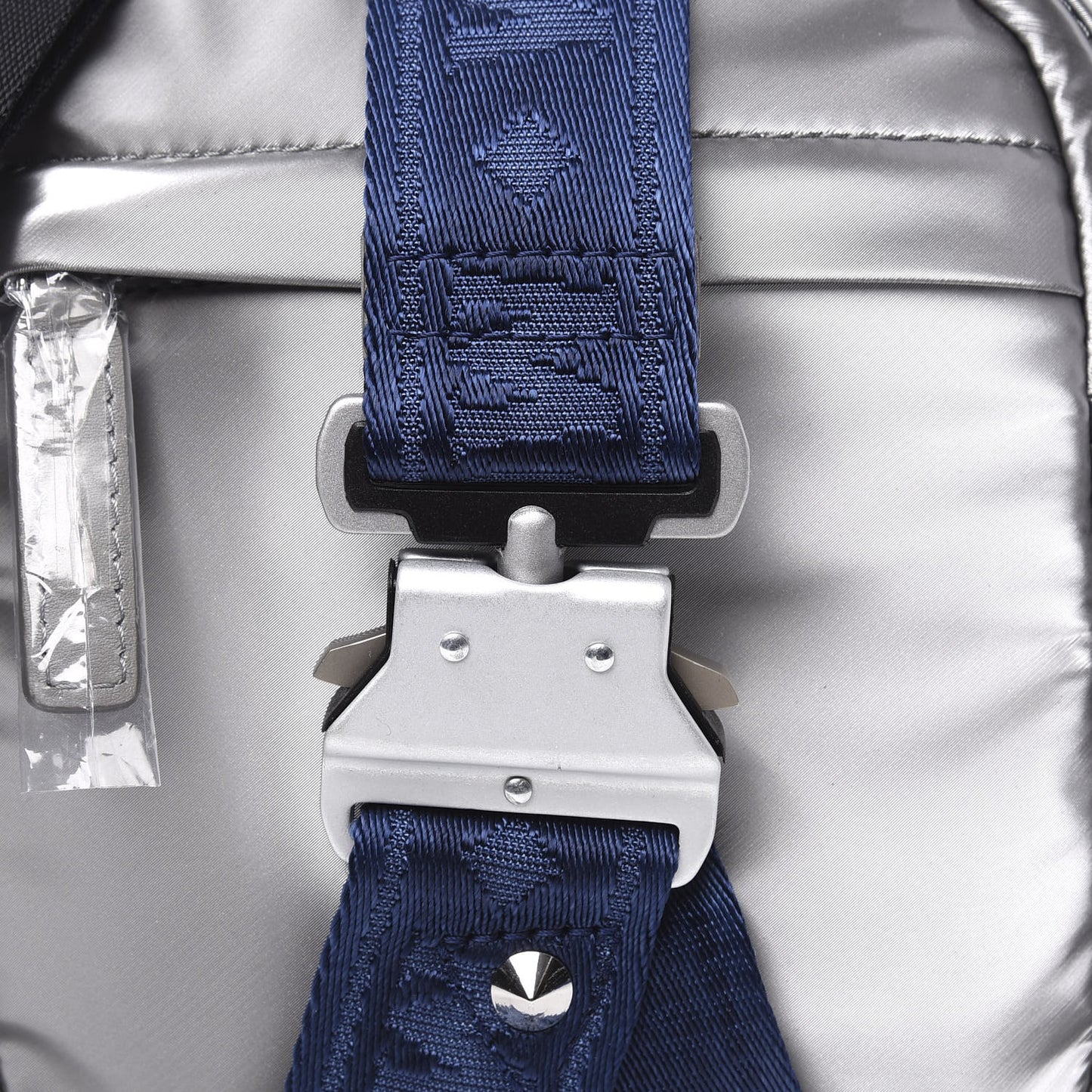 Metallic Nylon Jemison Crossbody Silver