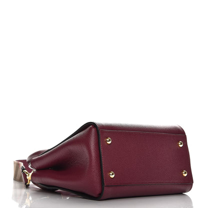 Burberry Soft Grain Calfskin Small Buckle Tote Dark Plum 5 of 8