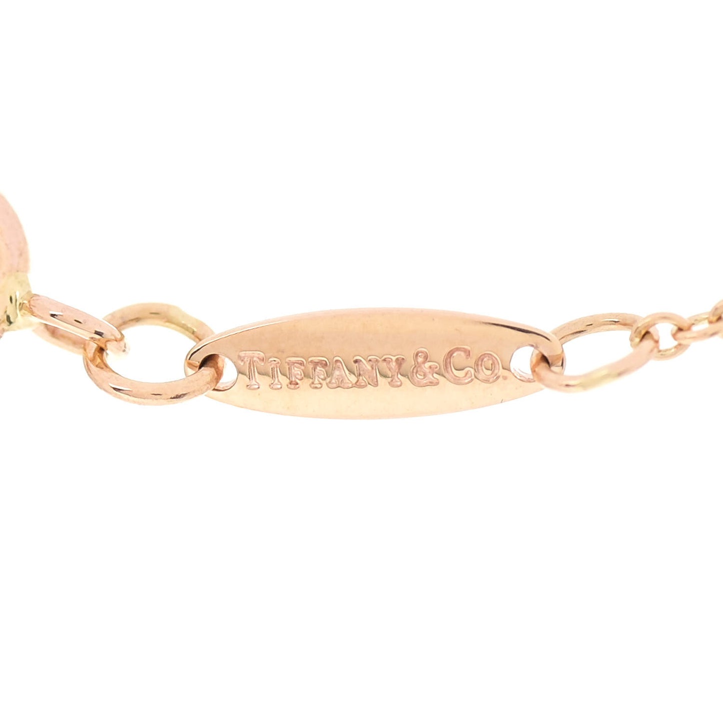 18K Rose Gold Diamond .07ct Elsa Peretti Diamonds by the Yard Pendant Necklace