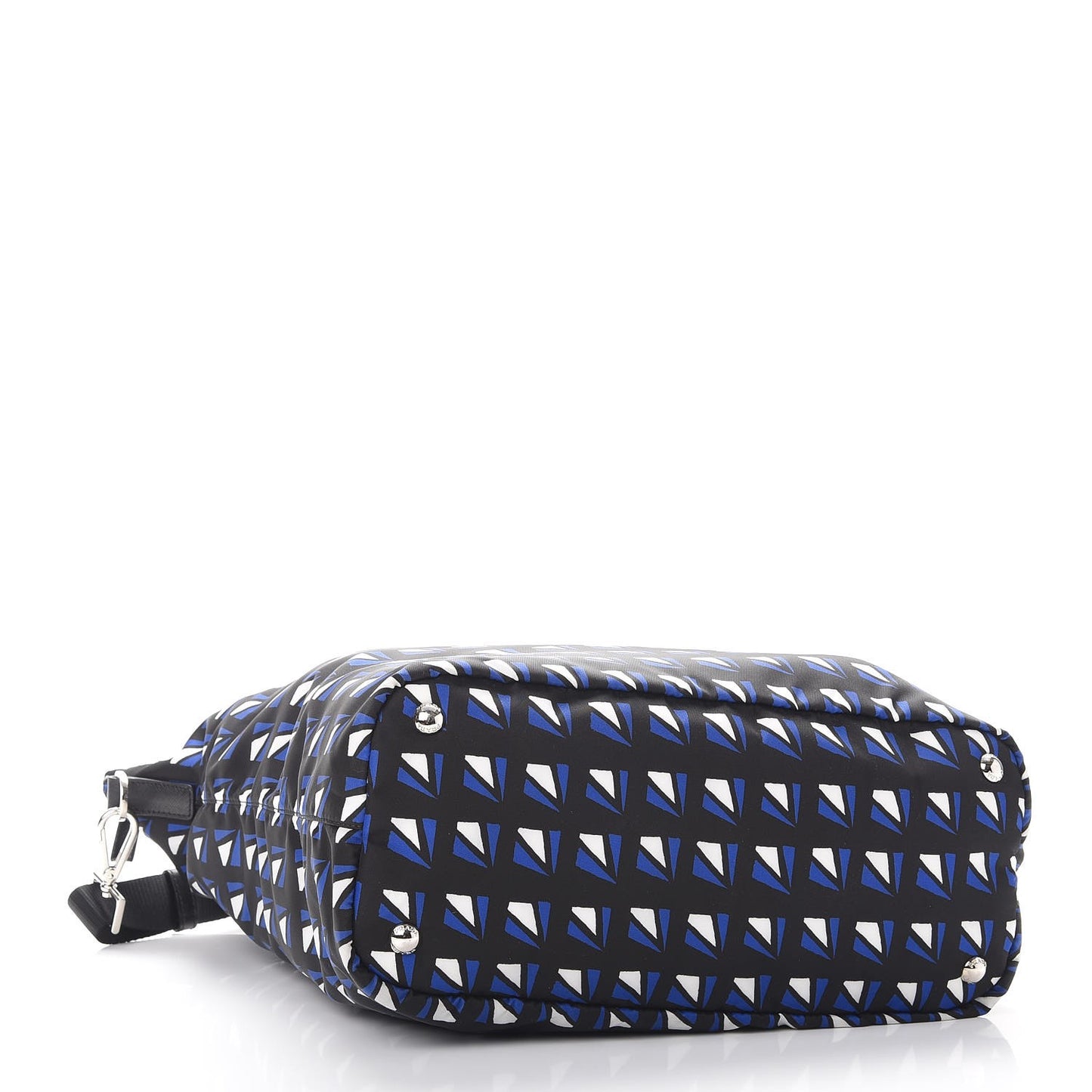 Tessuto Nylon Saffiano Diamond Print Tote Bleuette