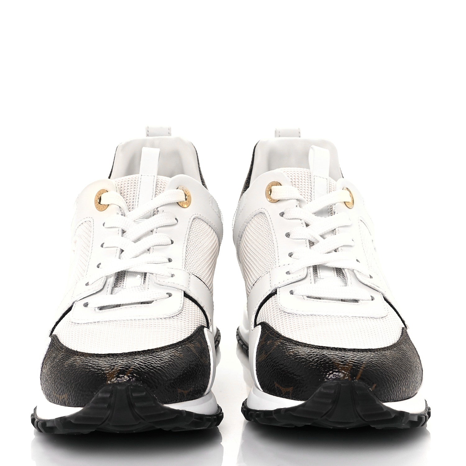 Louis Vuitton Calfskin Monogram Run Away Sneakers 38.5 White 2 of 10