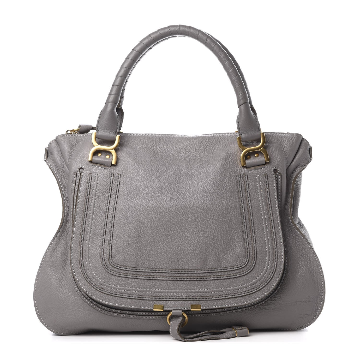 Chloe Calfskin Large Marcie Satchel Cashmere Grey 1 of 12