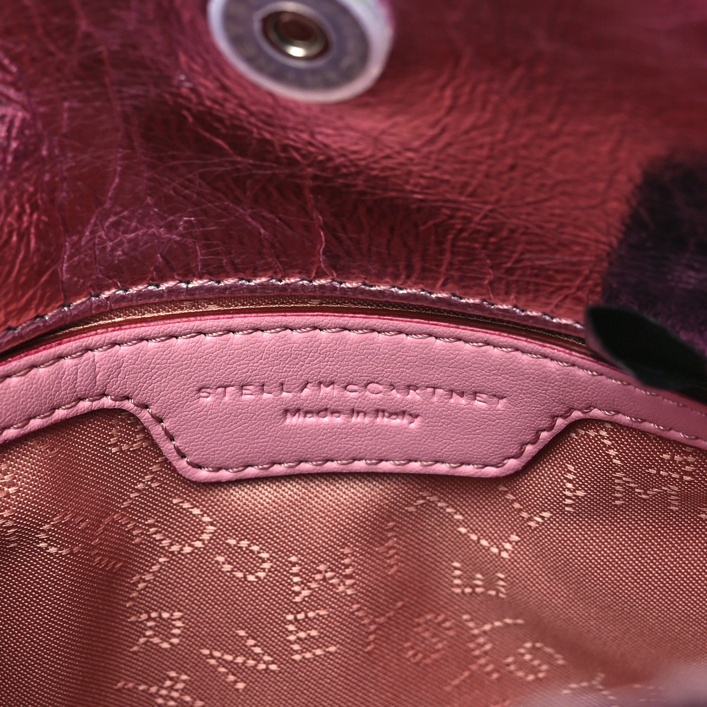 Metallic Eco Alter Nappa Tiny Falabella Tote Pink