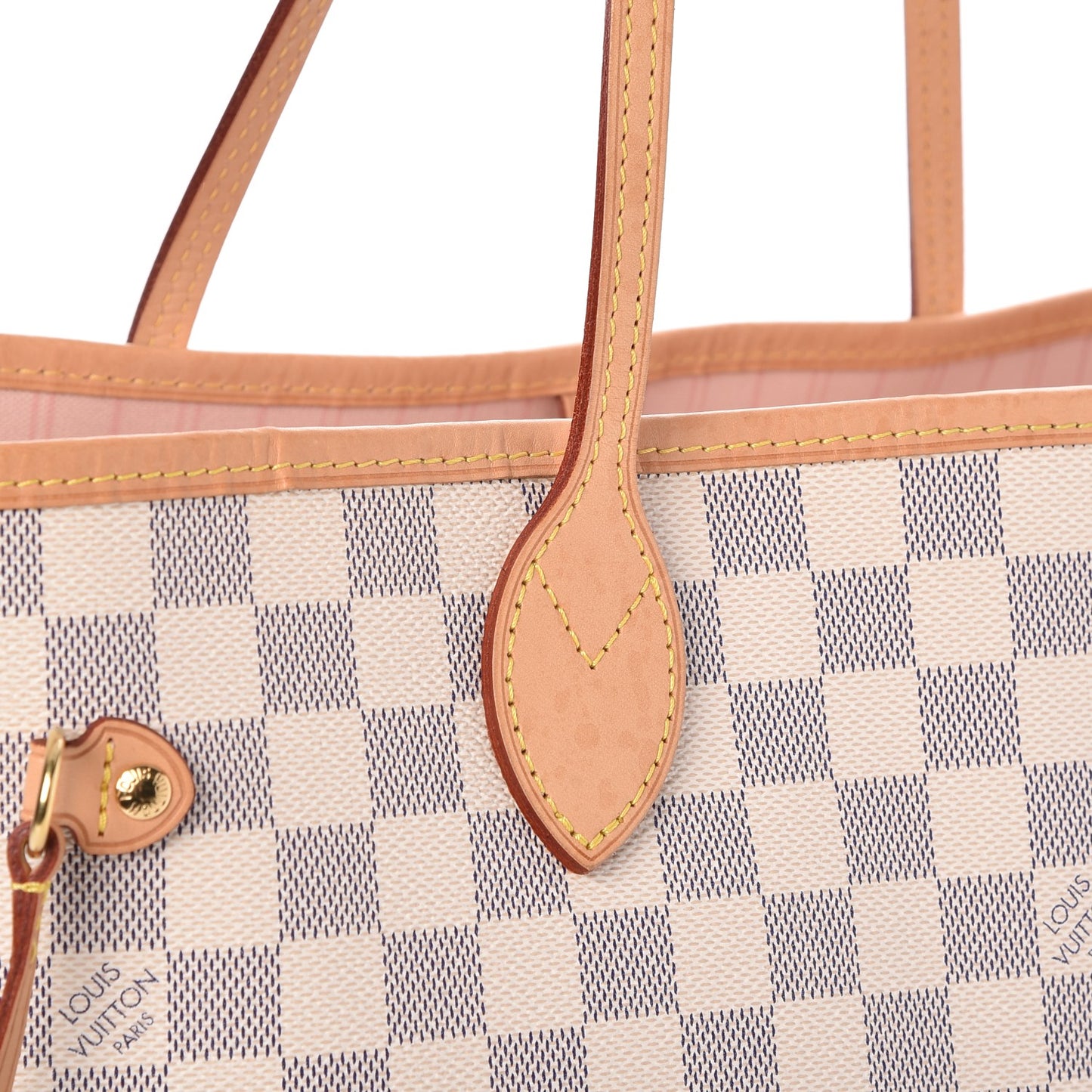 Damier Azur Neo Neverfull MM Rose Ballerine