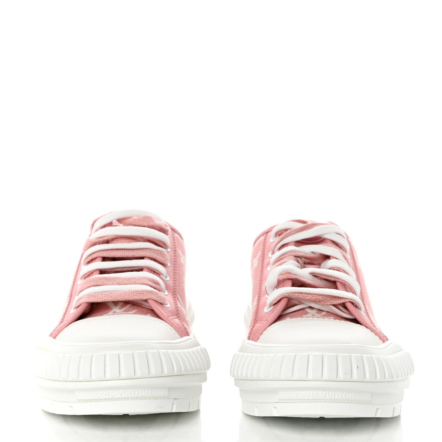 Louis Vuitton Denim Monogram Squad Sneakers 40 Pink 2 of 9