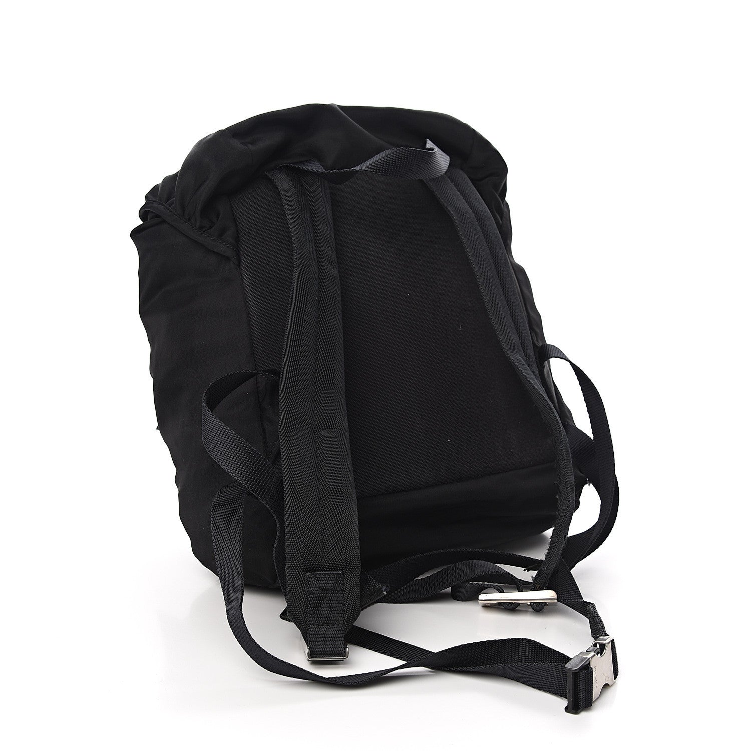 Prada Tessuto Nylon Vela Small Double Buckle Backpack Black 2 of 10
