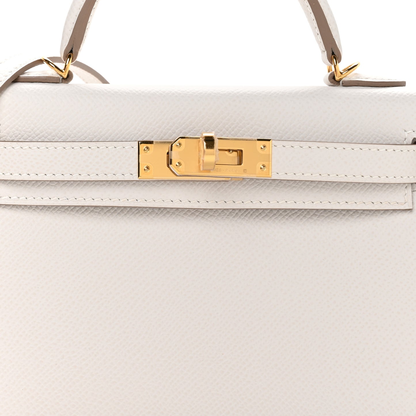 Epsom Mini Kelly Sellier 20 Gris Pale