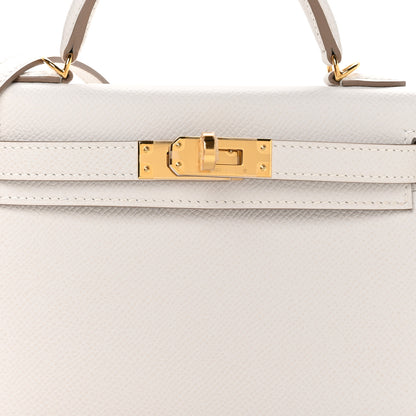 Hermes Epsom Mini Kelly Sellier 20 Gris Pale 8 of 11