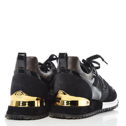 Louis Vuitton Suede Monogram Run Away Sneakers 37.5 Black 4 of 8