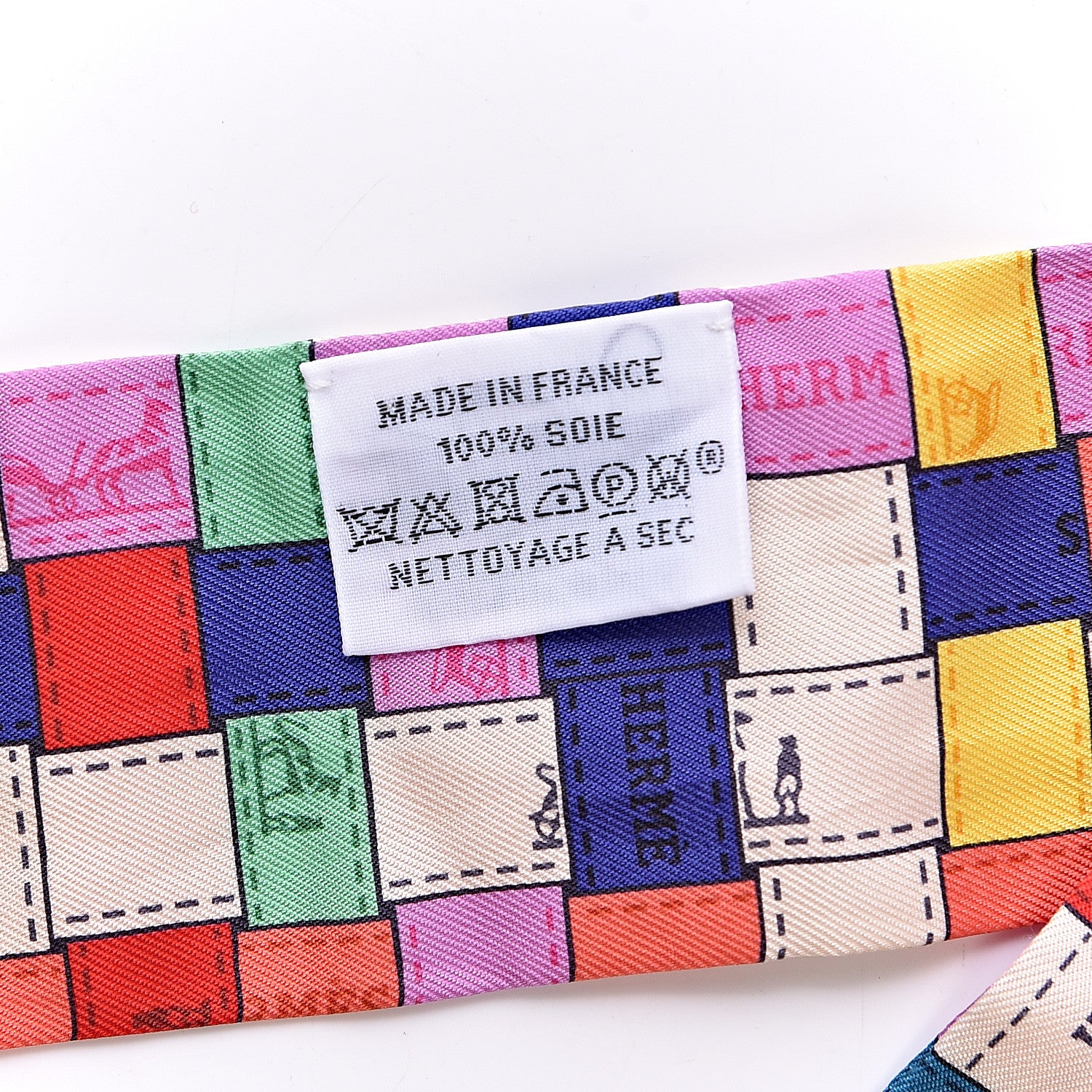 Hermes Silk Bolduc Au Carre Twilly Corail Jaune Multicolor 3 of 6
