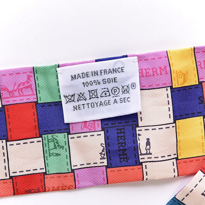 Hermes Silk Bolduc Au Carre Twilly Corail Jaune Multicolor 3 of 6
