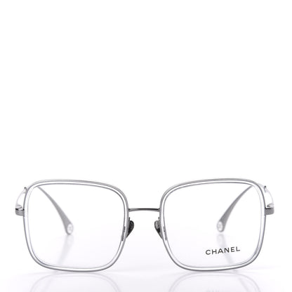 Chanel Square Removable Pearl Chain Eyeglasses 2195 Silver 2 of 10