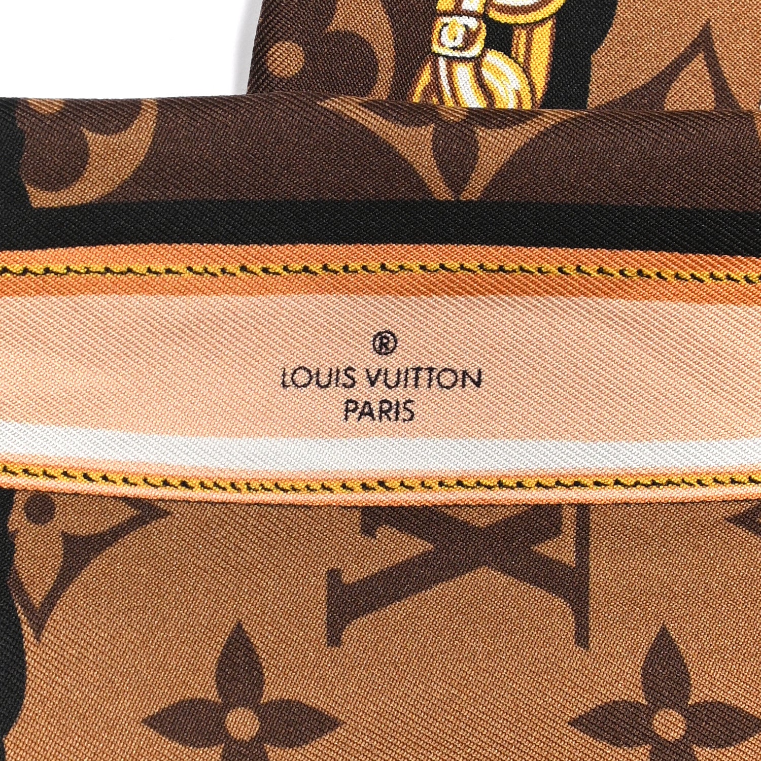 Louis Vuitton Silk Monogram Confidential Bandeau Brown 2 of 5