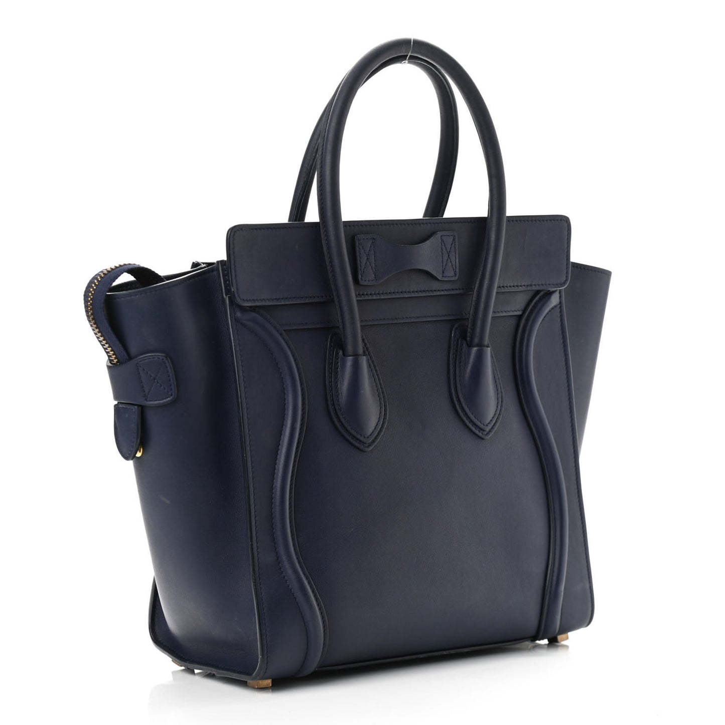 Smooth Calfskin Micro Luggage Navy Blue