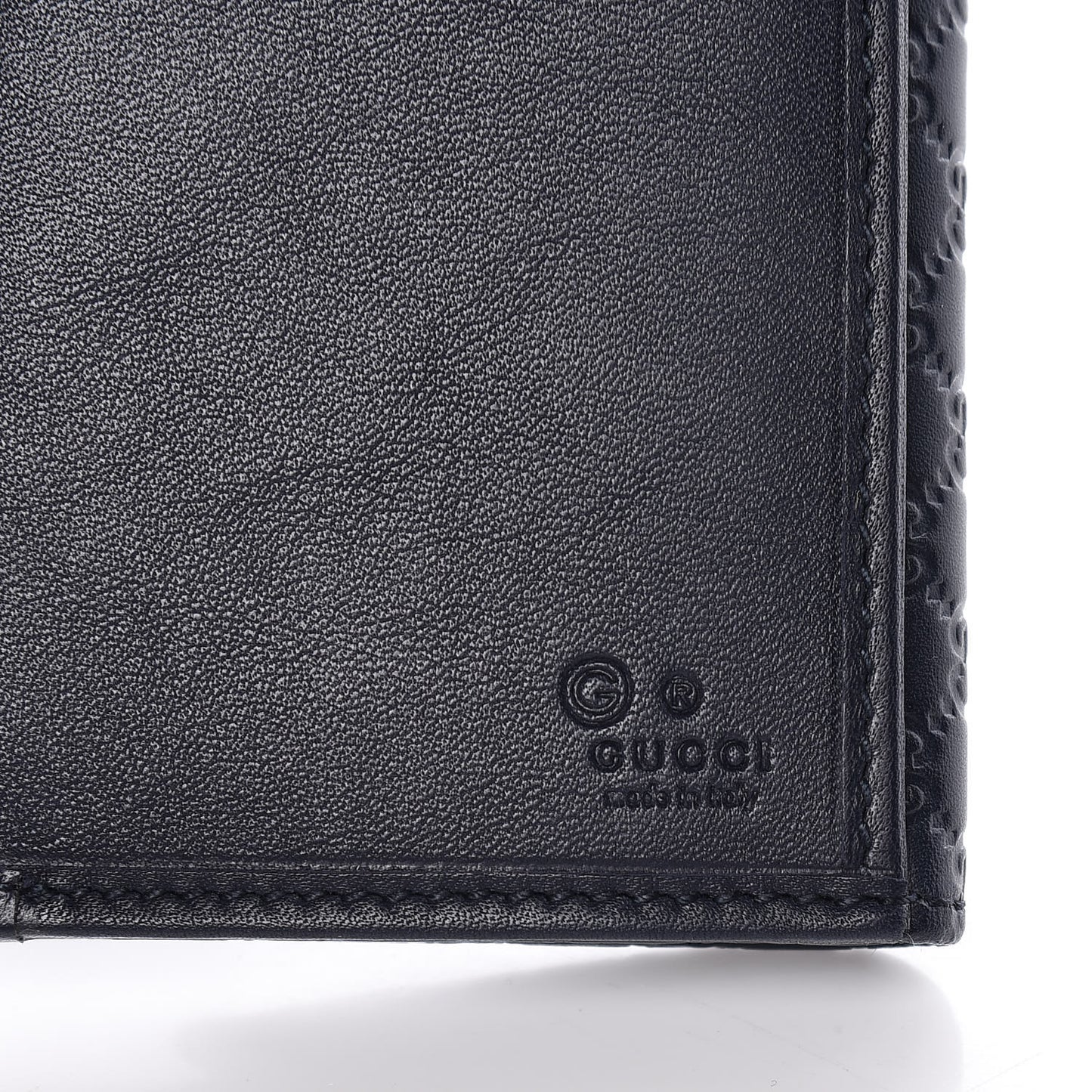 Microguccissima Continental Flap Wallet Navy