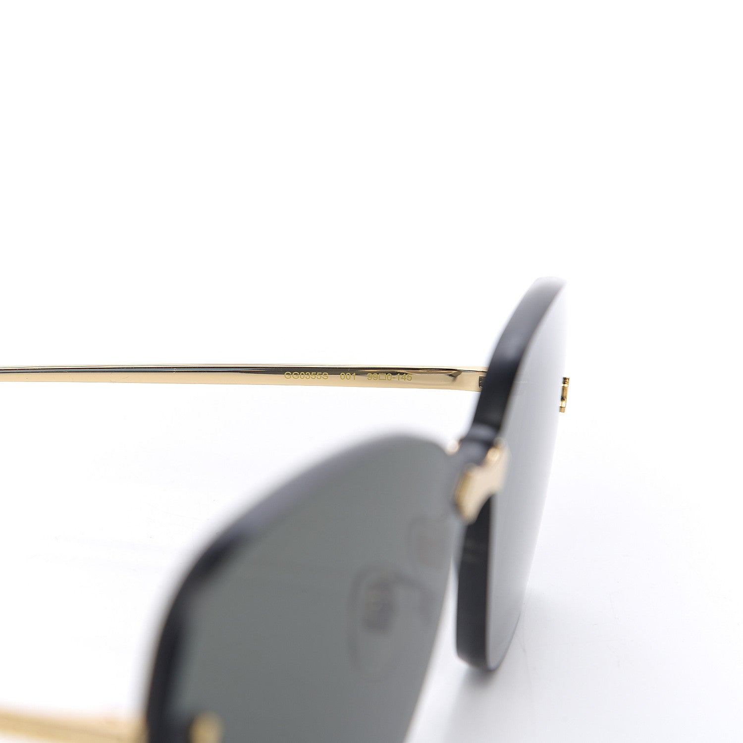 Gucci Rimless Sunglasses GG0355S Gold 5 of 8