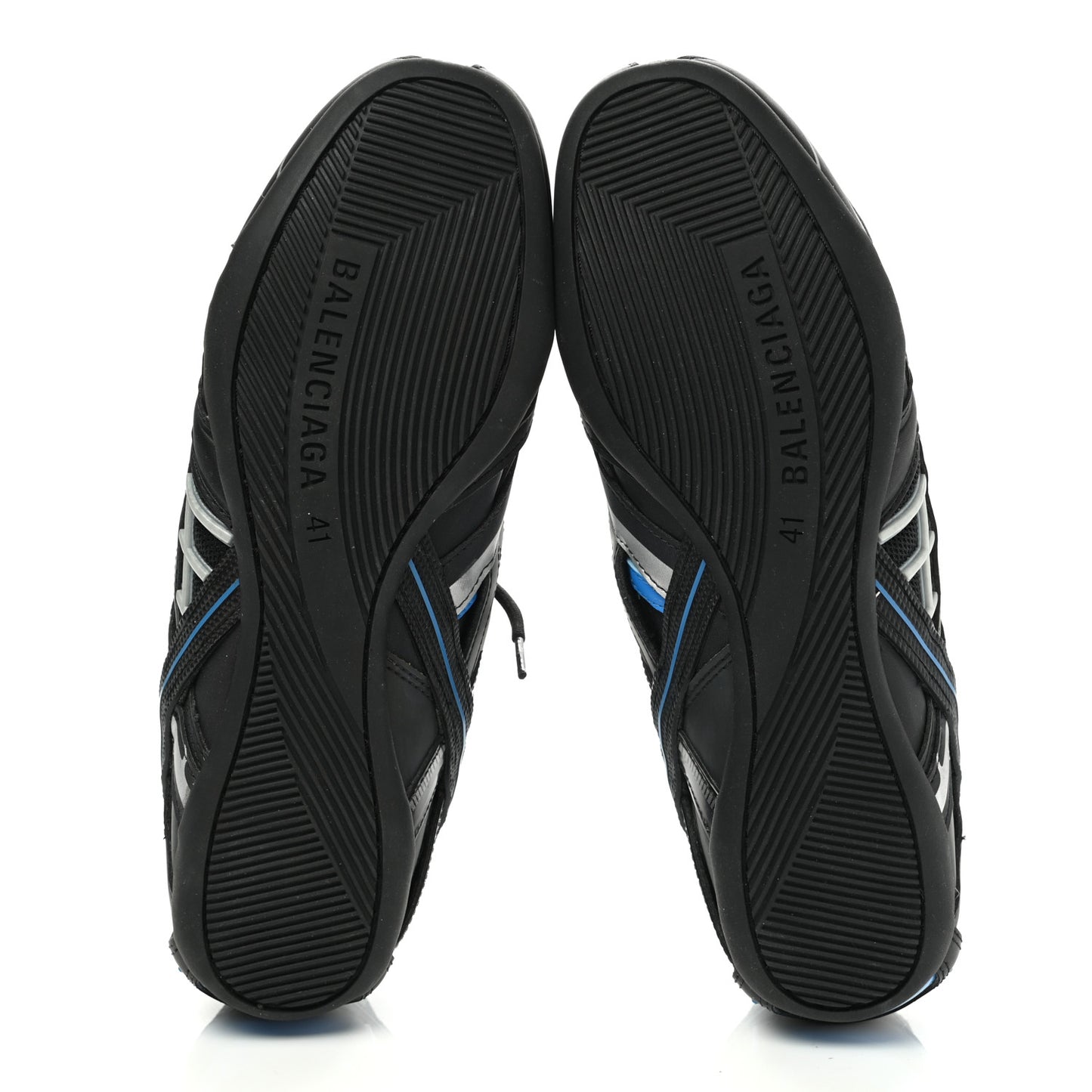Mesh Rubber Mens Drive Sneakers 41 Blue Black