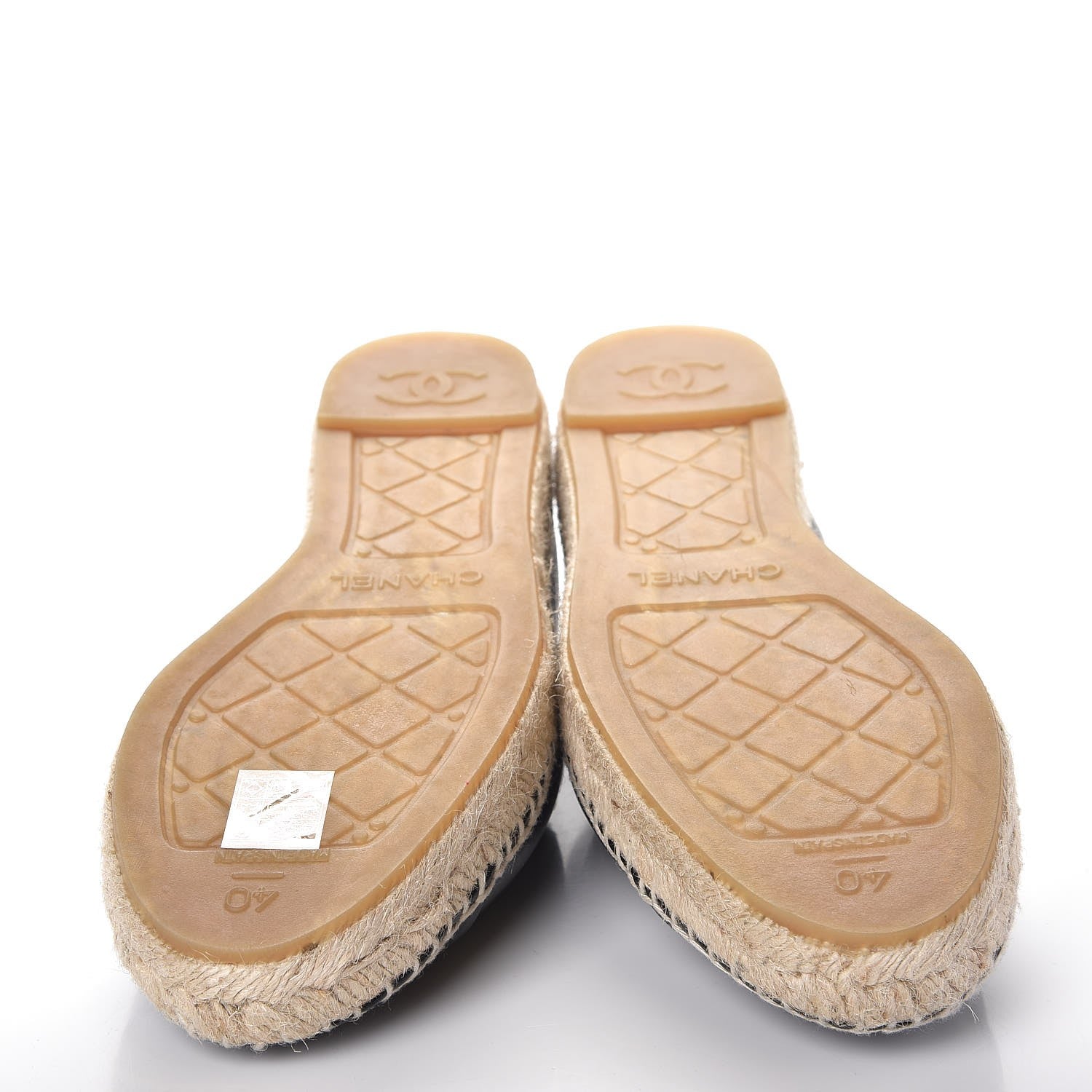 Chanel Lambskin CC Espadrilles 40 Black 5 of 8