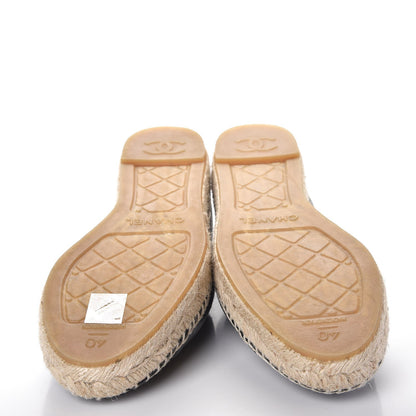Chanel Lambskin CC Espadrilles 40 Black 5 of 8