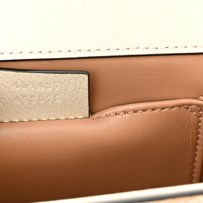 Gucci Textured Dollar Calfskin Berry Print Small Padlock Shoulder Bag Mystic White Light Copper 7 of 10