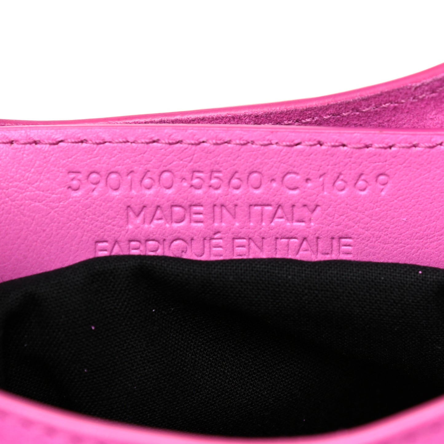 Baby Daim Suede Gold Metallic Edge Hardware Mini City Rose Fluo