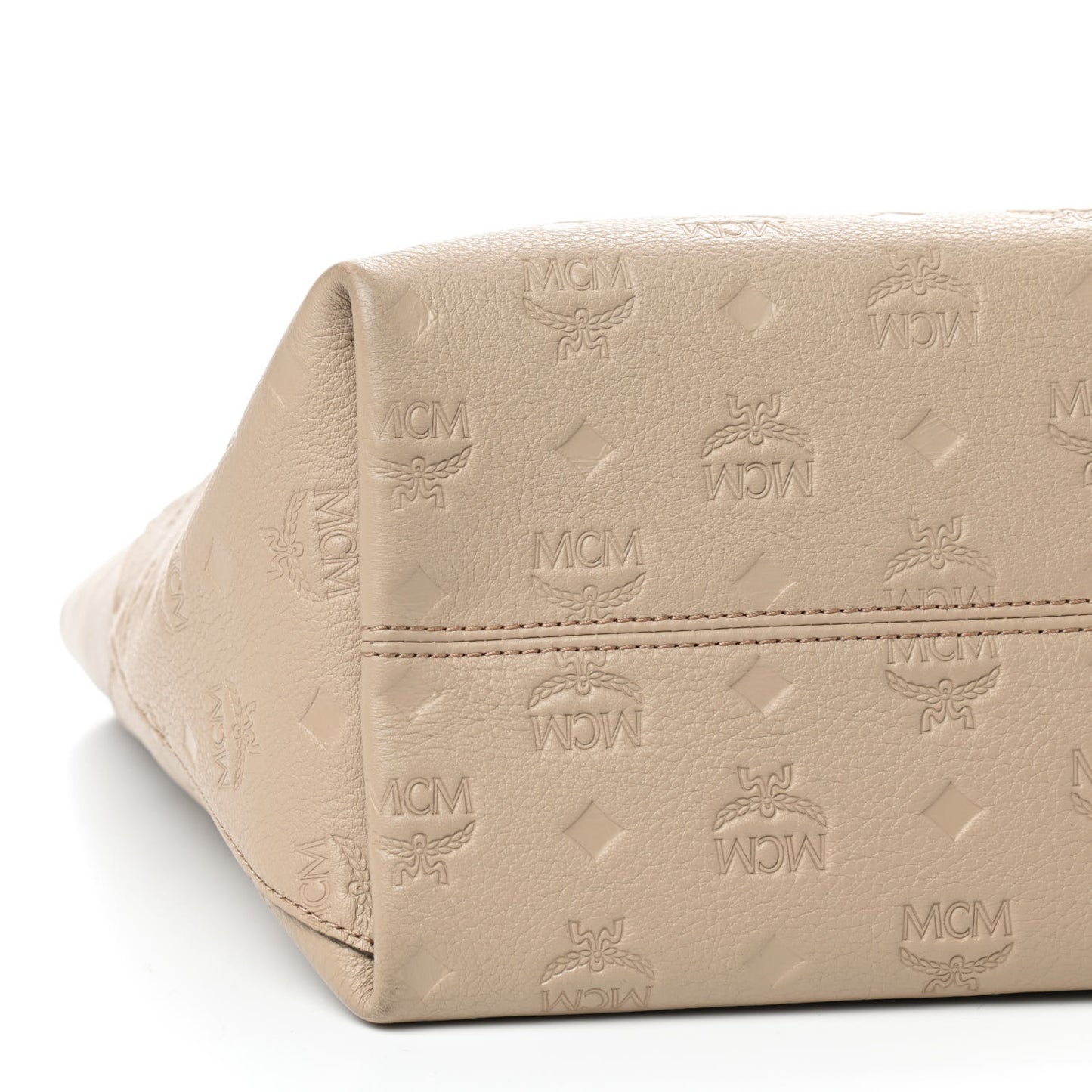 Calfskin Ottomar Monogram Medium Klara Top Zip Tote New Beige