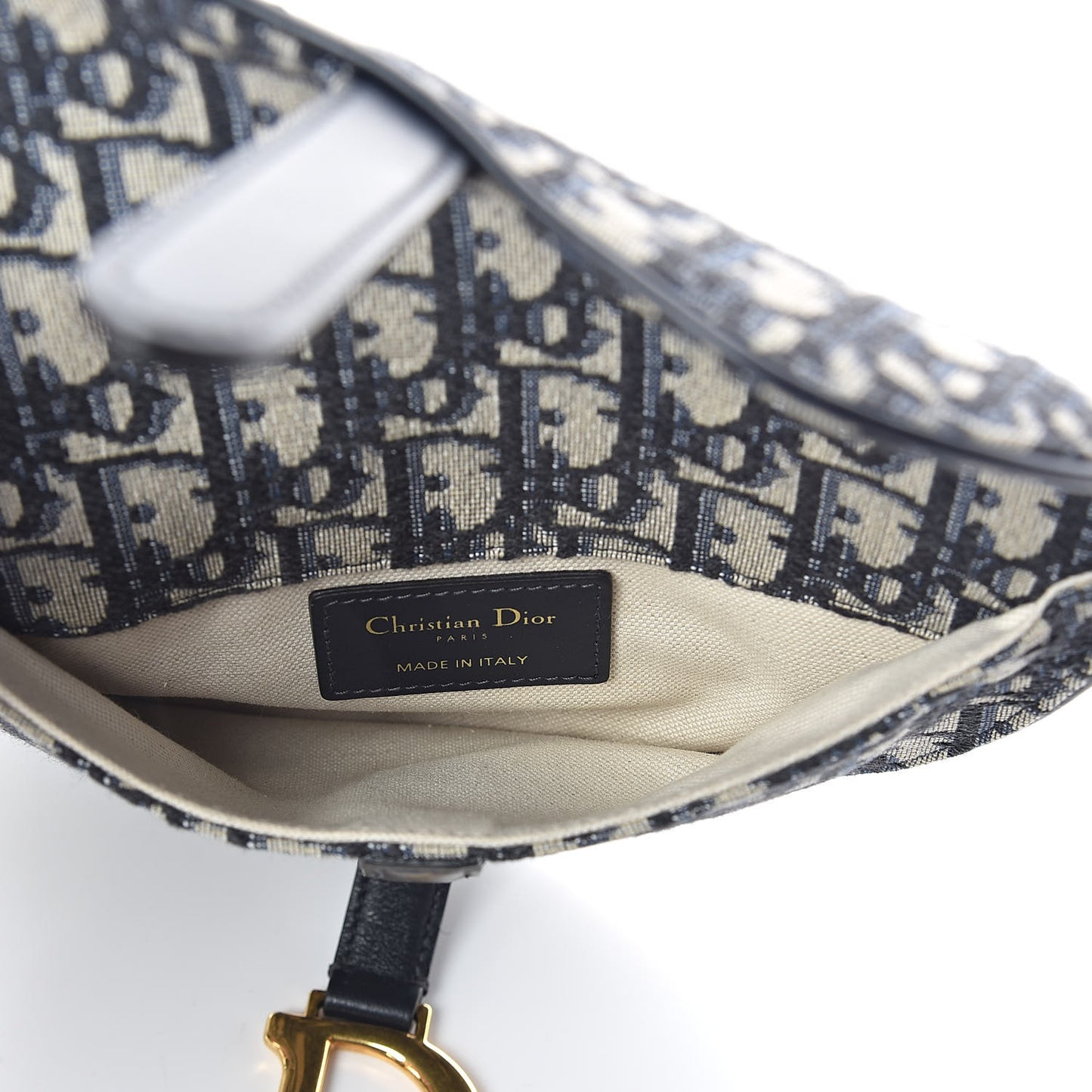 Oblique Saddle Belt Bag Blue