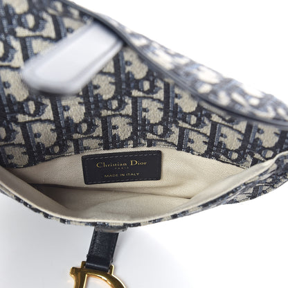Christian Dior Oblique Saddle Belt Bag Blue 5 of 9