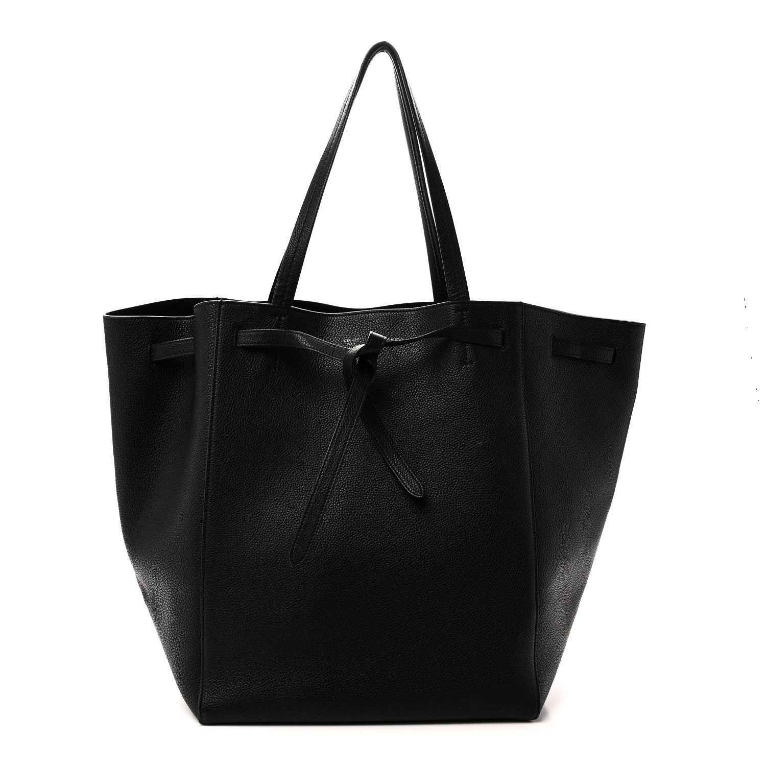 Celine Soft Grained Calfskin Medium Belt Cabas Phantom Black 1 of 9