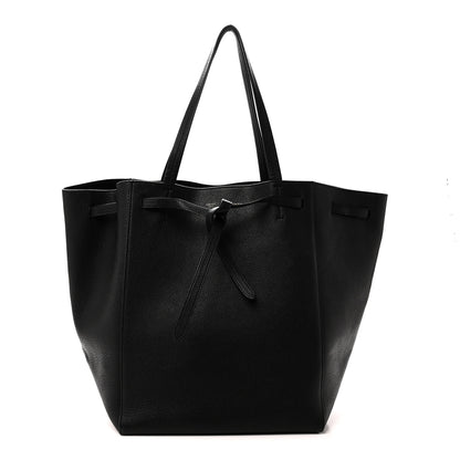 Celine Soft Grained Calfskin Medium Belt Cabas Phantom Black 1 of 9