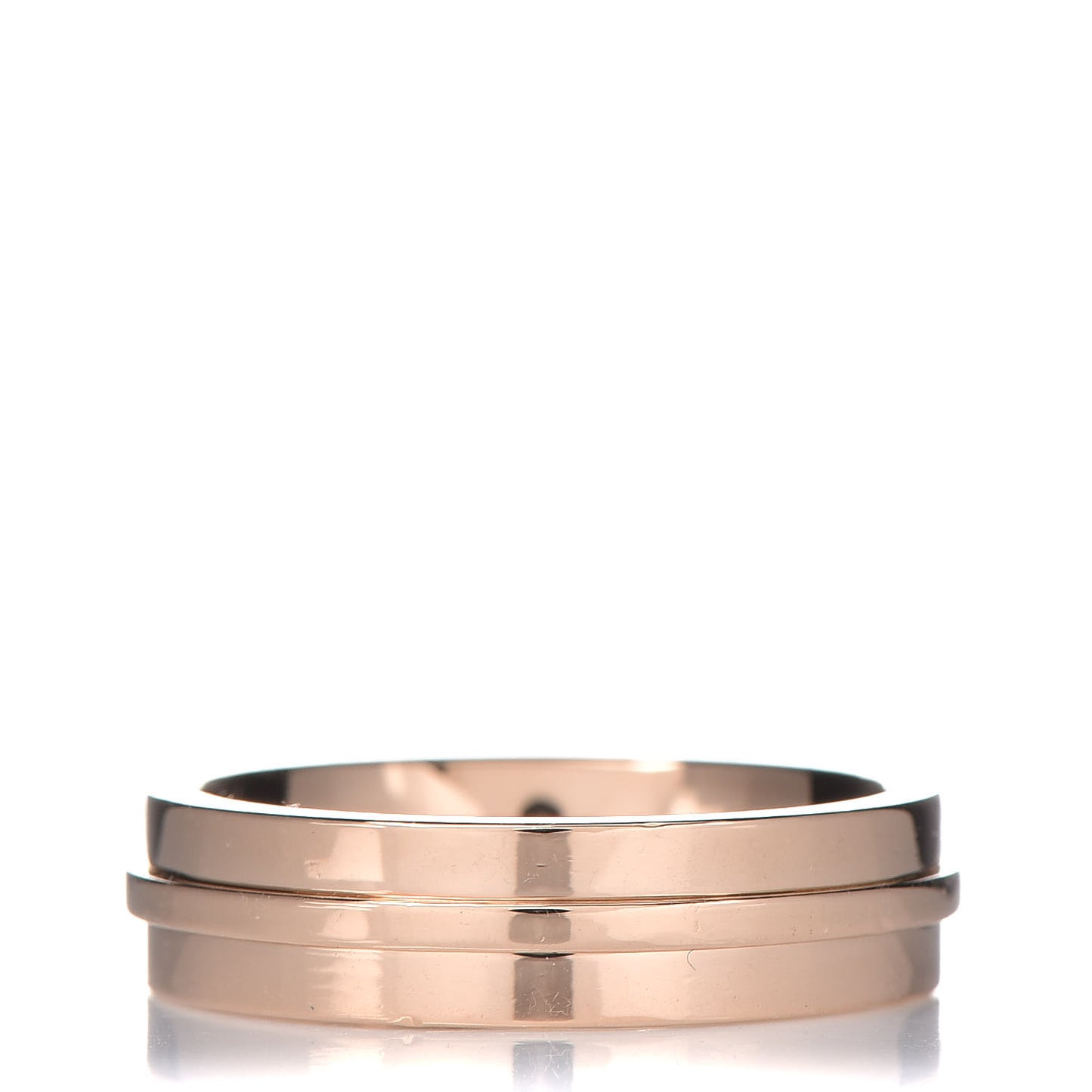 18K Rose Gold Two Narrow Ring 58 8.25