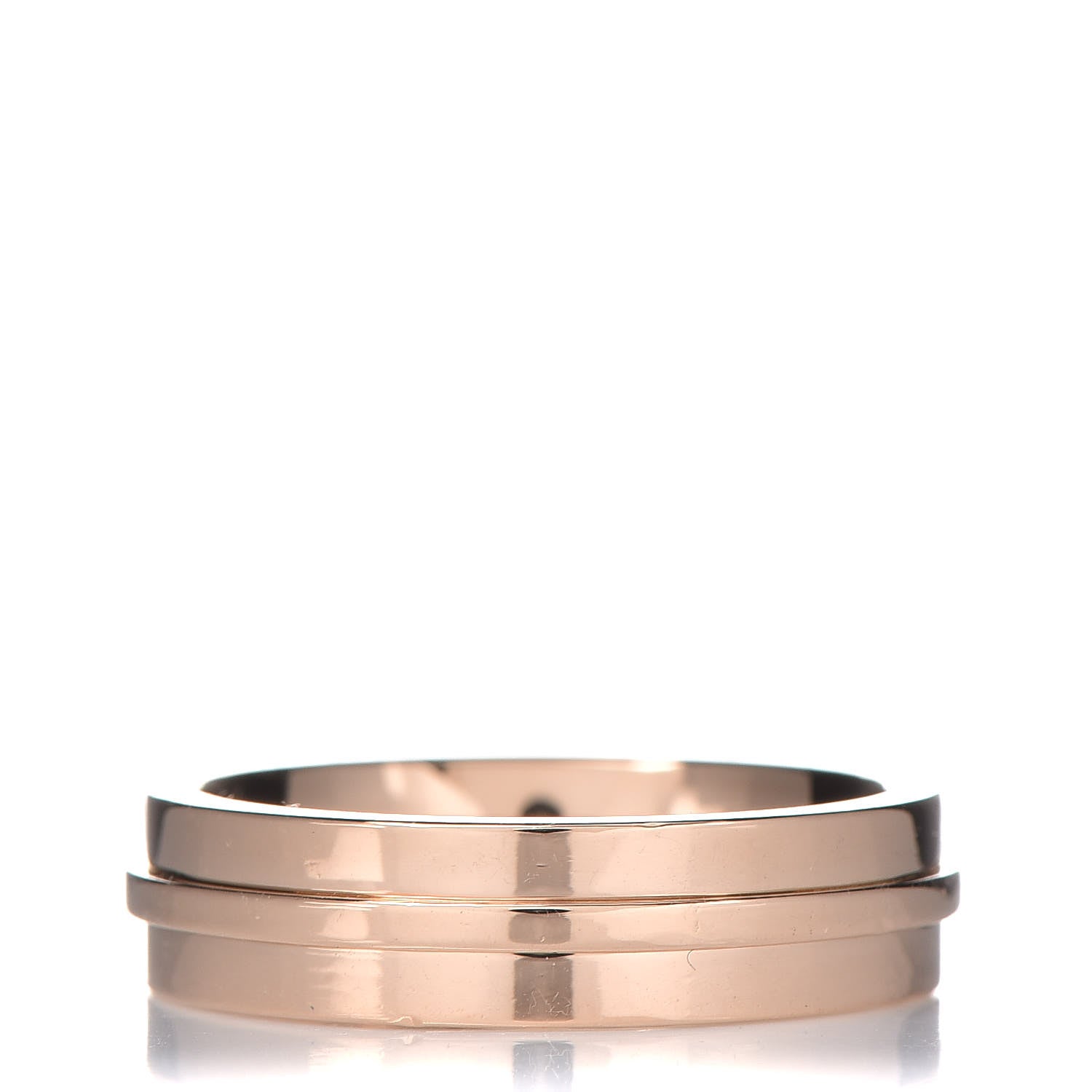 Tiffany 18K Rose Gold Two Narrow Ring 58 8.25 4 of 6