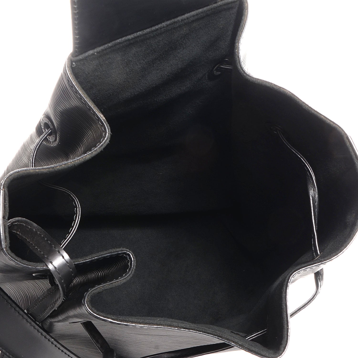 Louis Vuitton Epi Sac a Dos Drawstring Bag Black 6 of 8