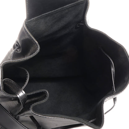 Louis Vuitton Epi Sac a Dos Drawstring Bag Black 6 of 8