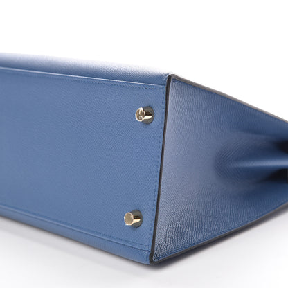 Hermes Epsom Kelly Sellier 28 Bleu Agate 8 of 40