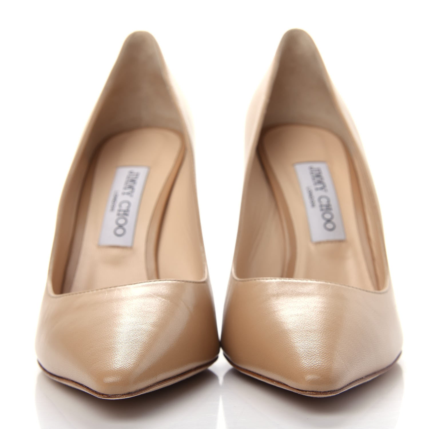 Jimmy Choo Kid Pointy Toe Romy 100 Pumps 39.5 Nude 2 of 10