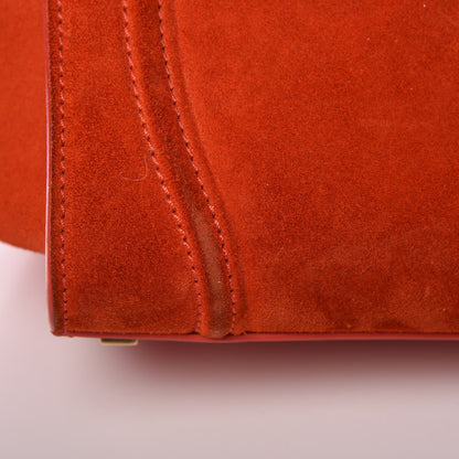 Celine Nubuck Medium Phantom Luggage Bright Orange 20 of 27