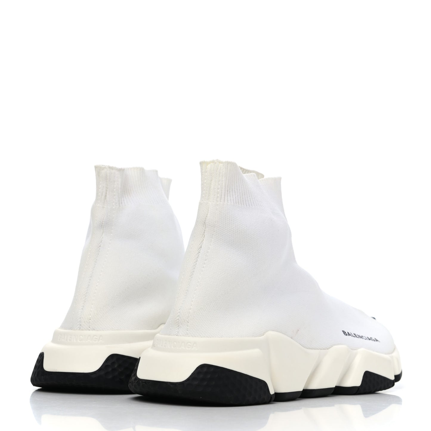Neoprene Knit Womens Speed Sneakers 40 White Black