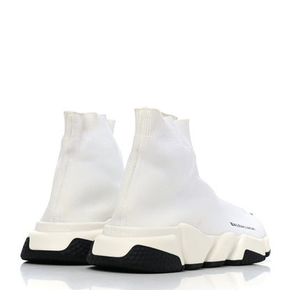 Balenciaga Neoprene Knit Womens Speed Sneakers 40 White Black 3 of 4