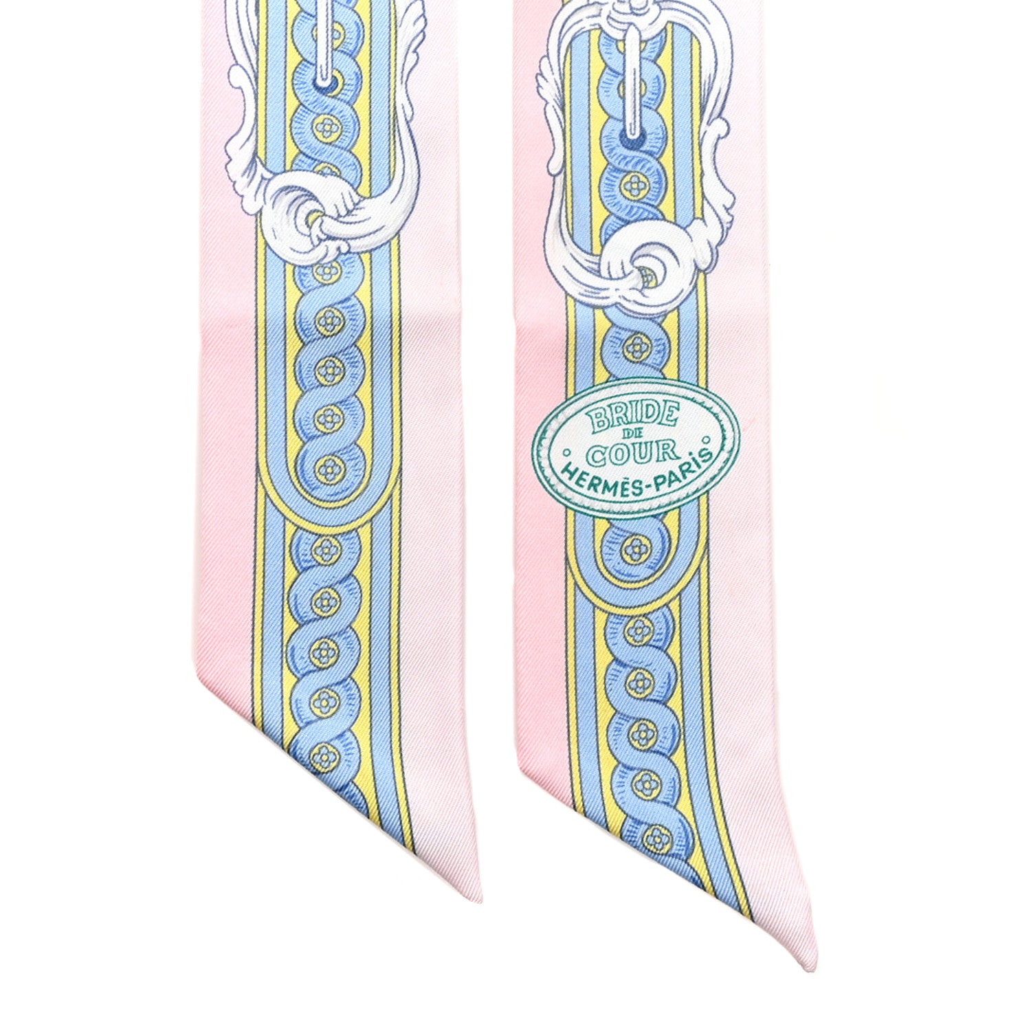 Hermes Silk Bride De Cour Twilly Rose Pale Ciel 2 of 5