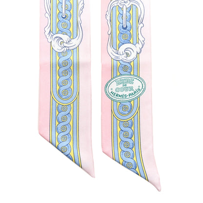 Hermes Silk Bride De Cour Twilly Rose Pale Ciel 2 of 5