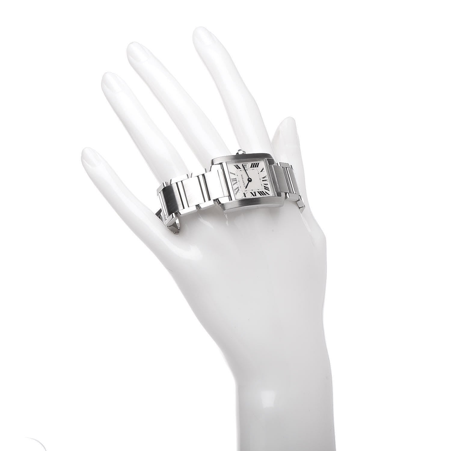Cartier Stainless Steel 25mm Tank Francaise Quartz Watch 2 of 6