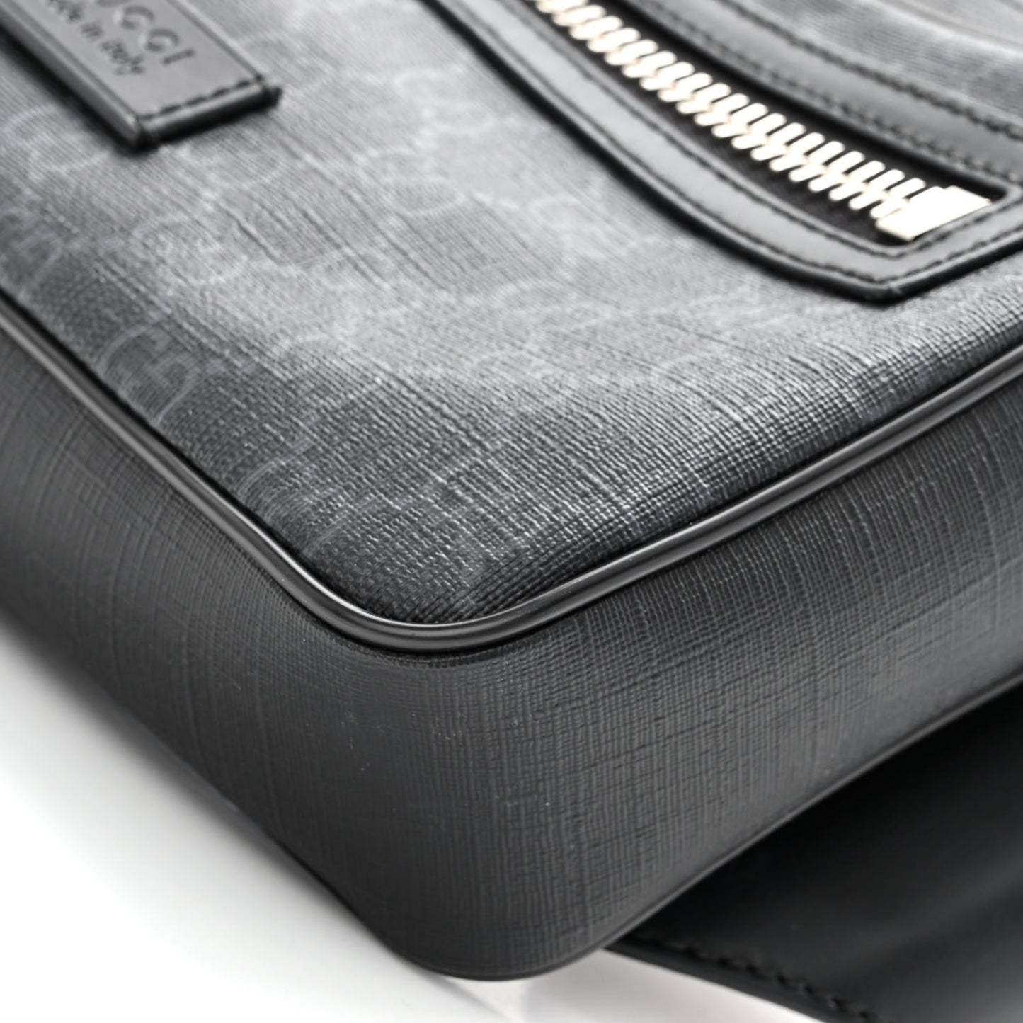 Soft GG Supreme Monogram Web Belt Bag Black Grey