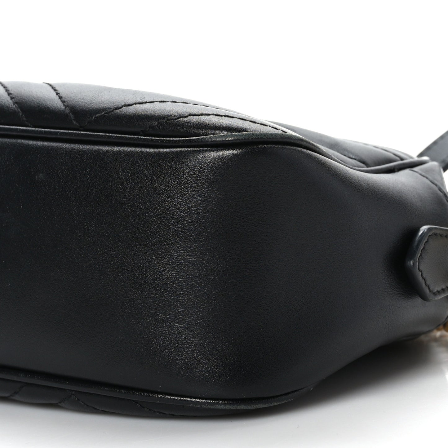 Calfskin Matelasse Small GG Marmont Chain Shoulder Bag Black