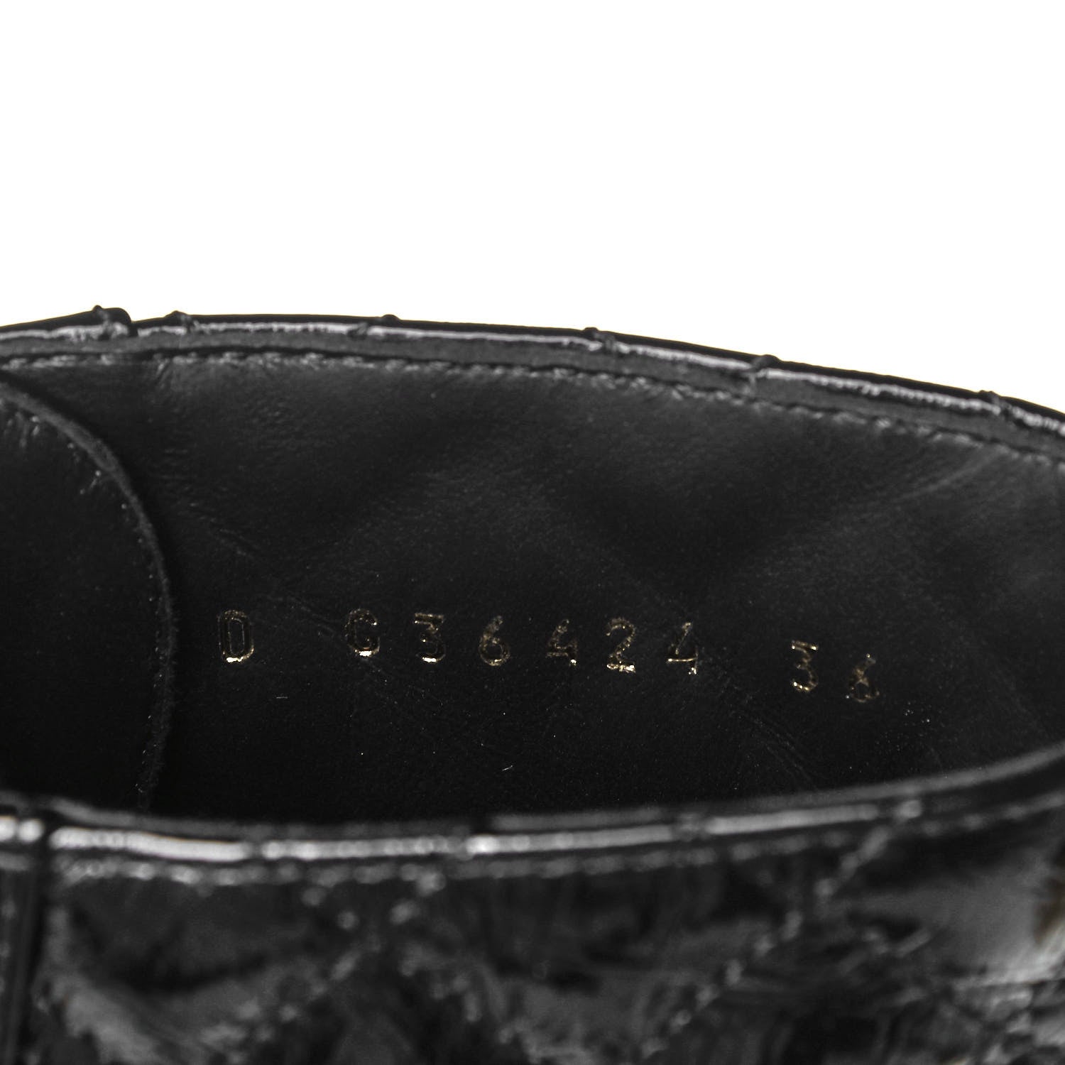Chanel Shiny Calfskin Quilted Lace Up Combat Boots 36 Black 8 of 8