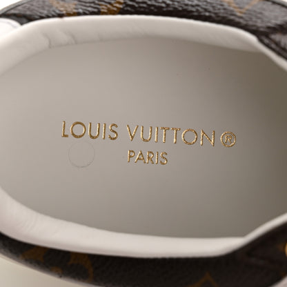 Louis Vuitton Calfskin Embossed Monogram Time Out Sneakers 39 White 8 of 9