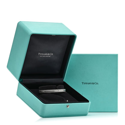 Tiffany 18K White Gold Diamond T Hinged Pave Bracelet 4 of 4